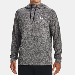 UNDER ARMOUR Men’s Armour Fleece Twist Hoodie-Gray-Size Large
